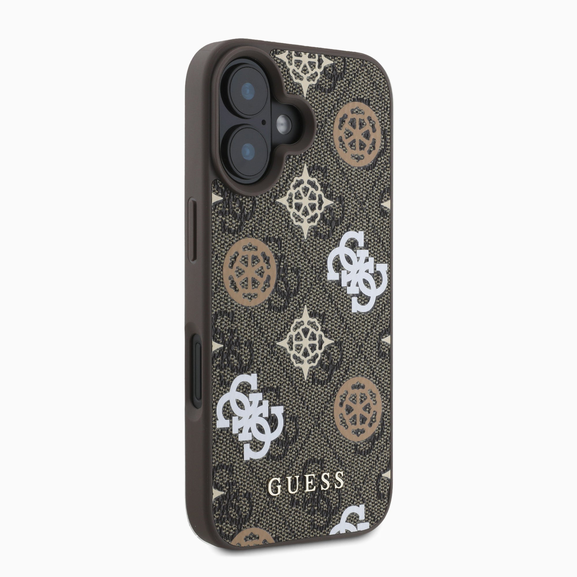 GUESS PUレザー ケース ブラウン
