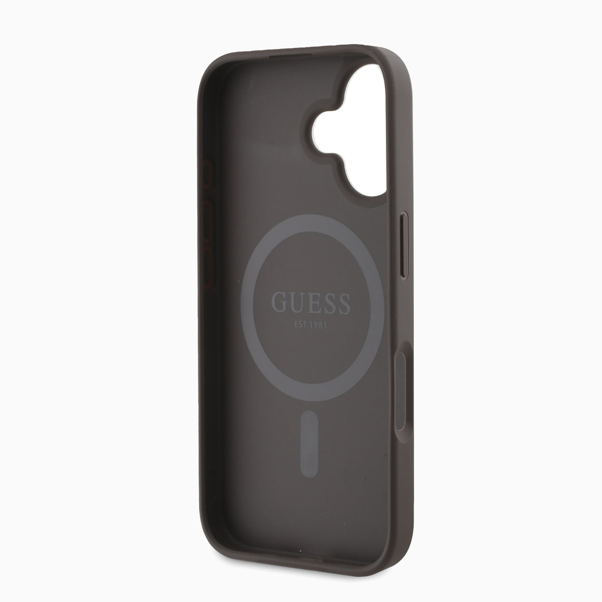 GUESS PUレザー ケース ブラウン