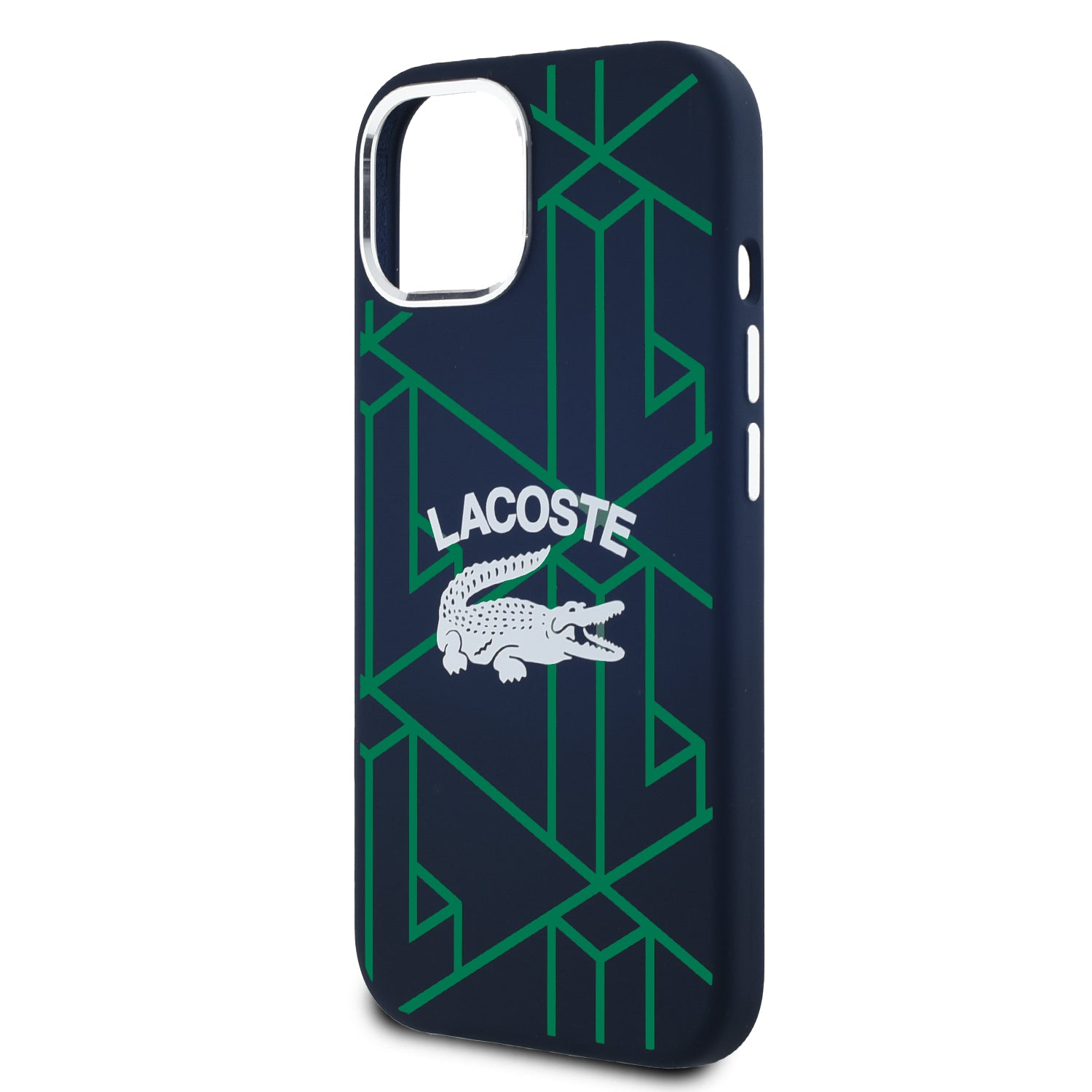 LACOSTE 液体シリコン シルバークロコロゴ-ブルー ケース