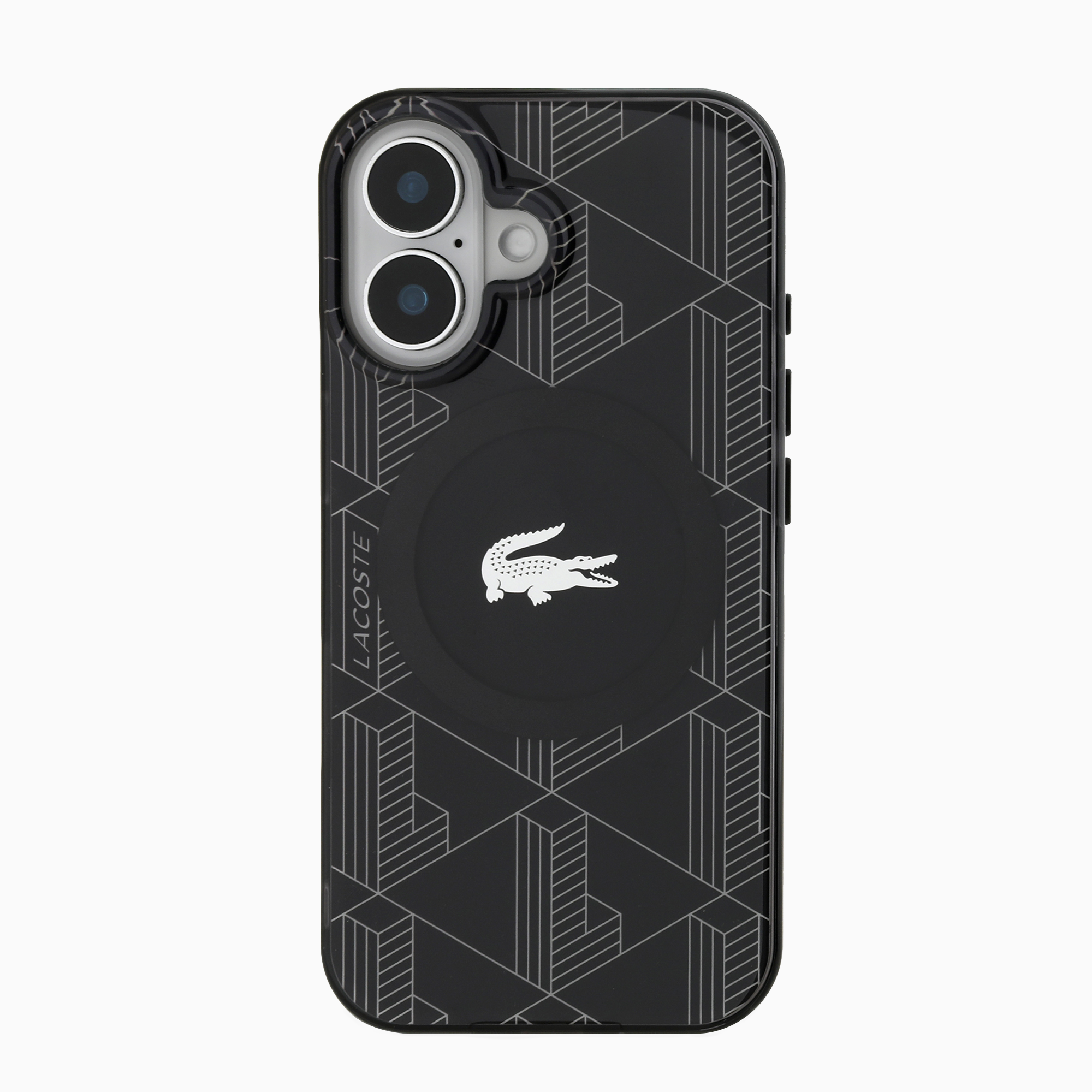 L*a様 ブラック ストライプデザイン iPhoneケース LACOSTE モノグラム柄ケース ブラック – Innotech