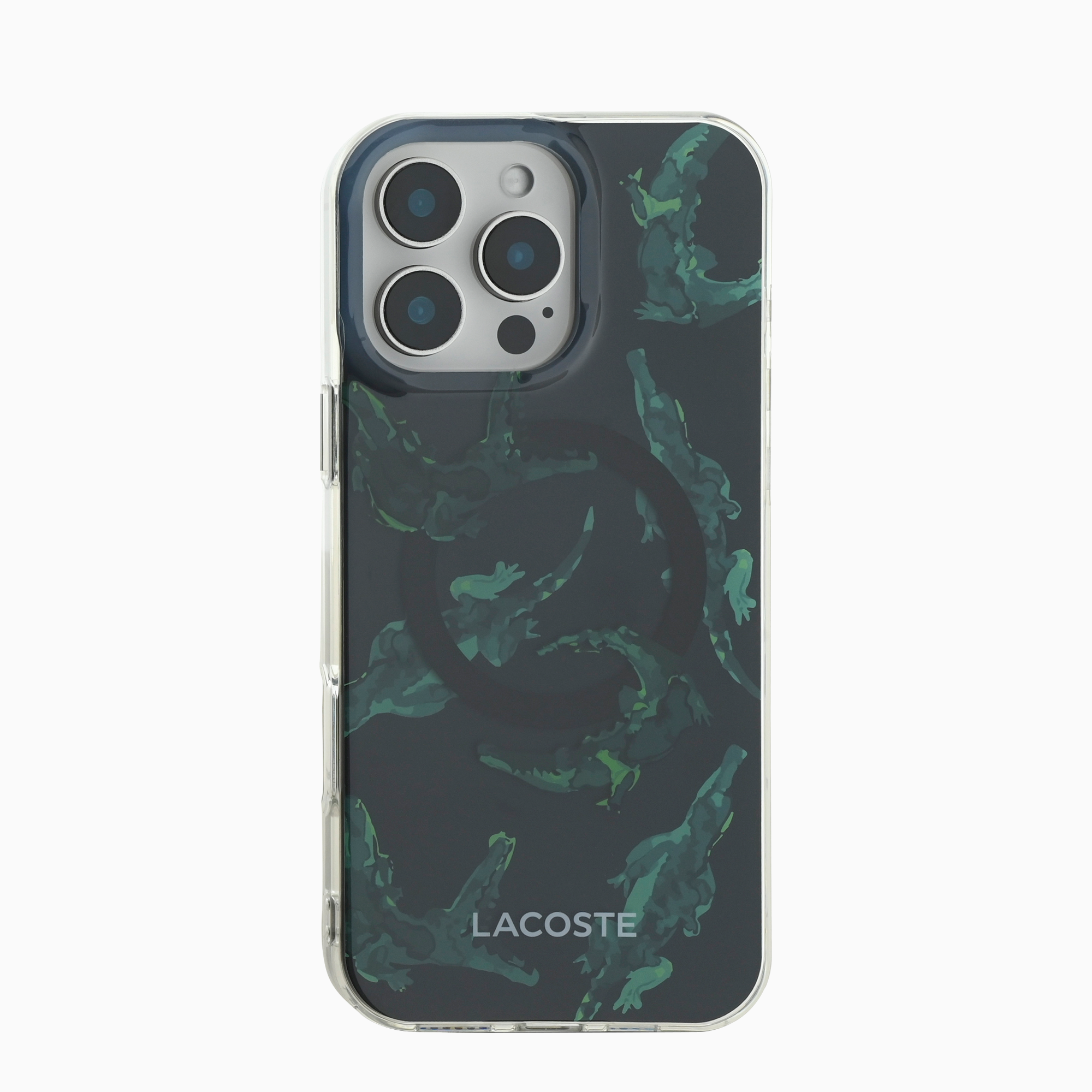 LACOSTE ペイント柄ケース ブラック