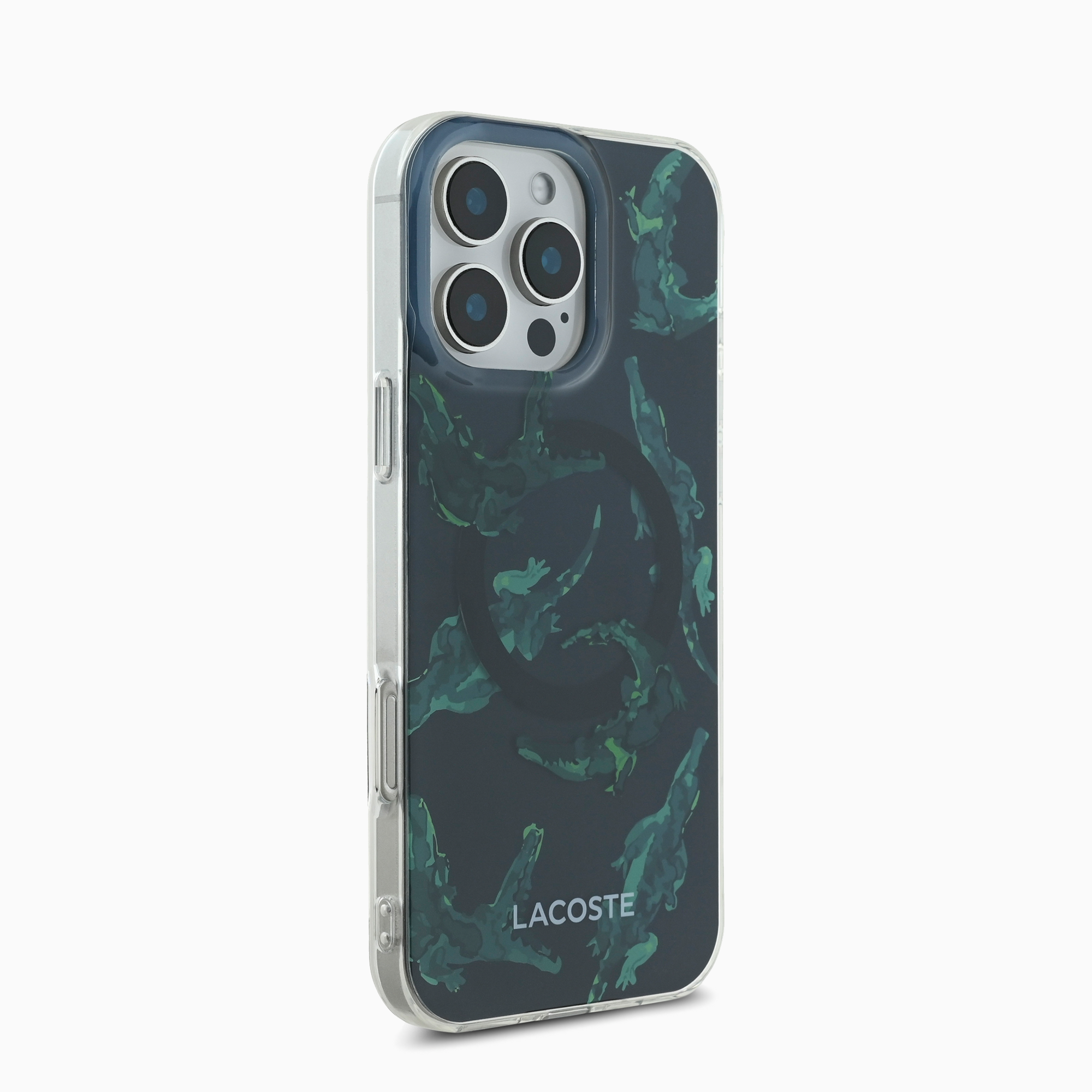 LACOSTE ペイント柄ケース ブラック