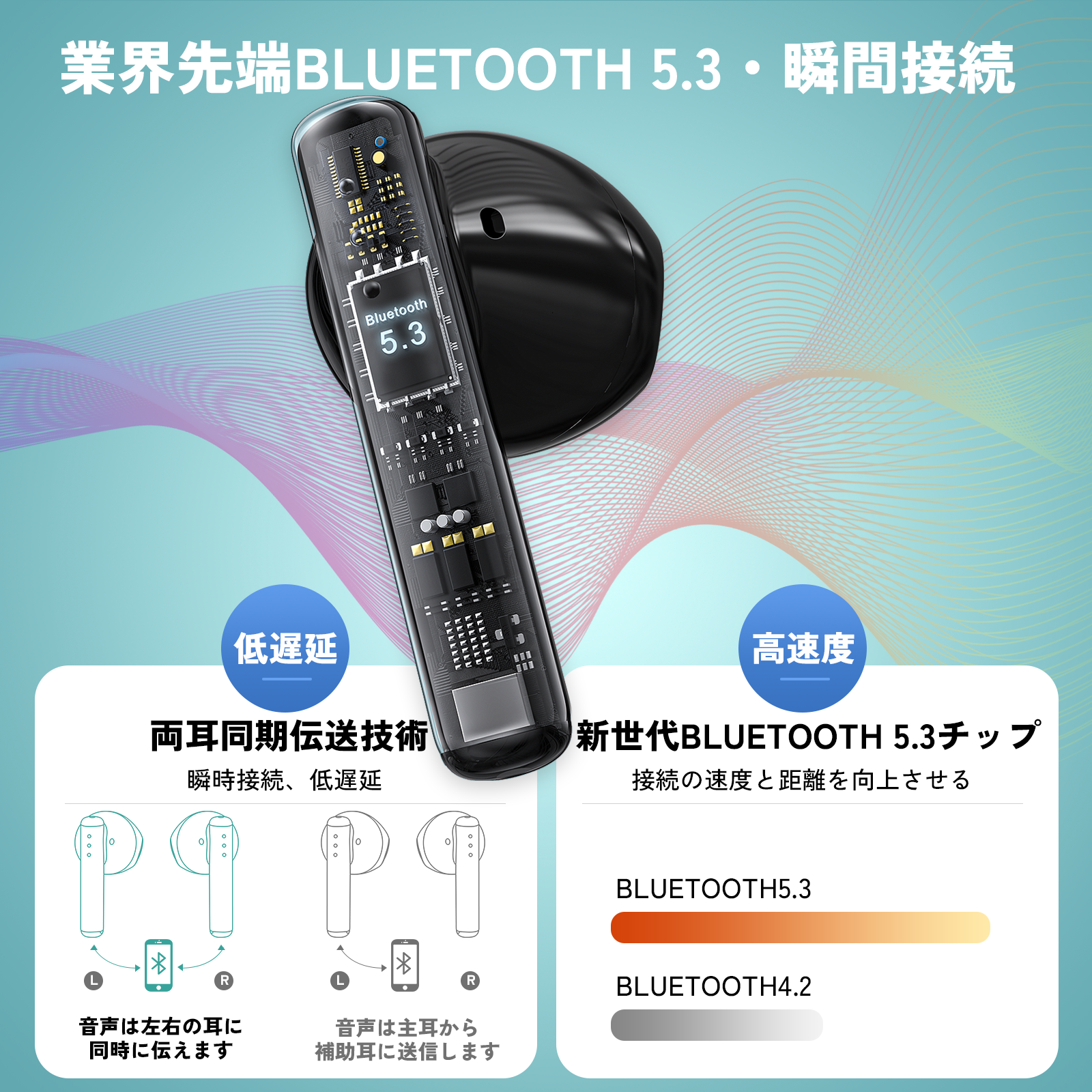 Bluetoothイヤホン#カーラー_ブラック