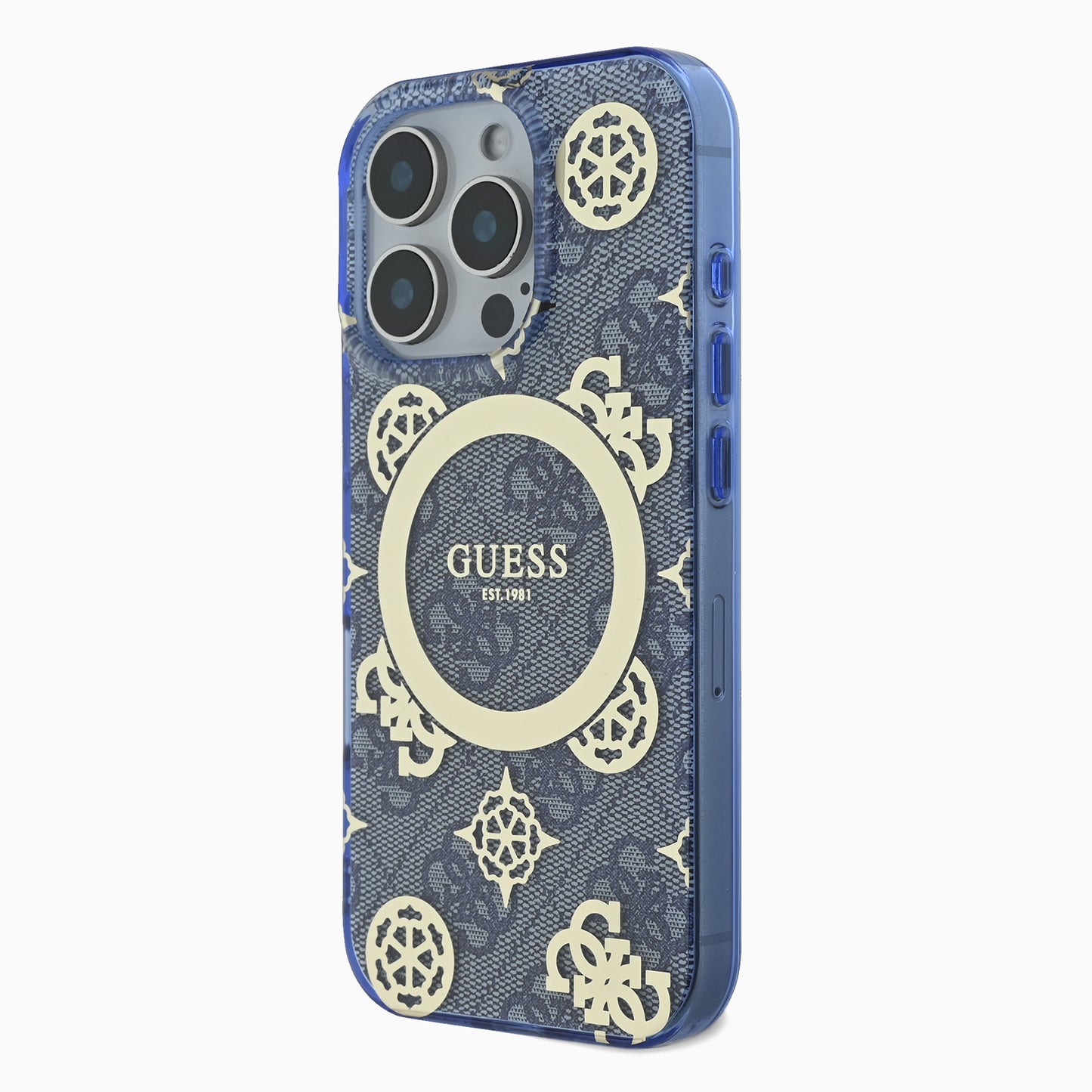 Guessスマホケース#カーラー_ネイビーブルー