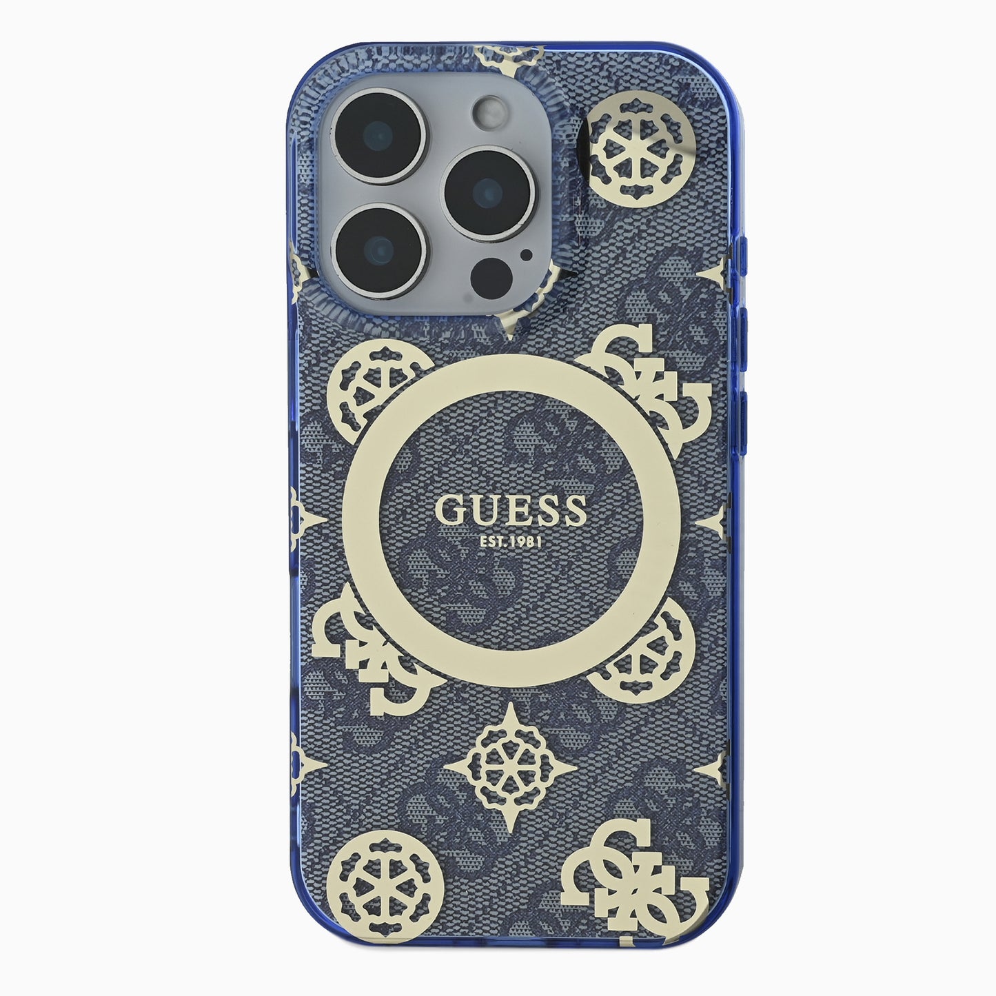 Guessスマホケース#カーラー_ネイビーブルー