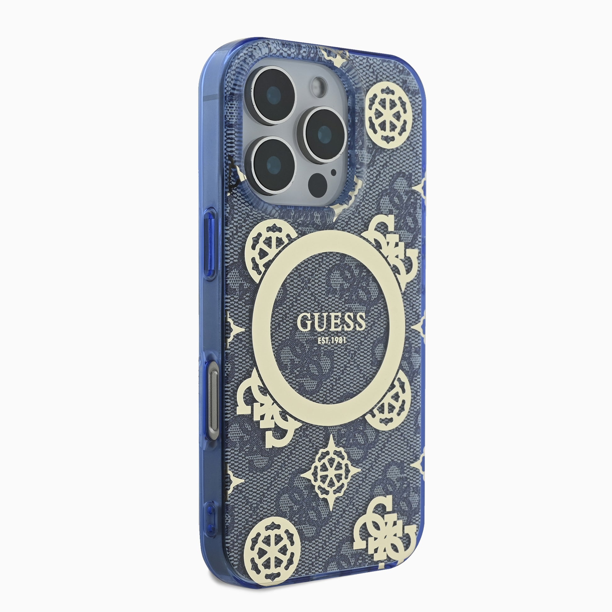 Guessスマホケース#カーラー_ネイビーブルー