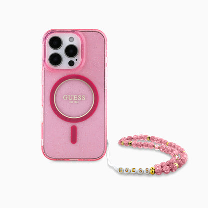 GUESS  チェーン付きケース ピンク