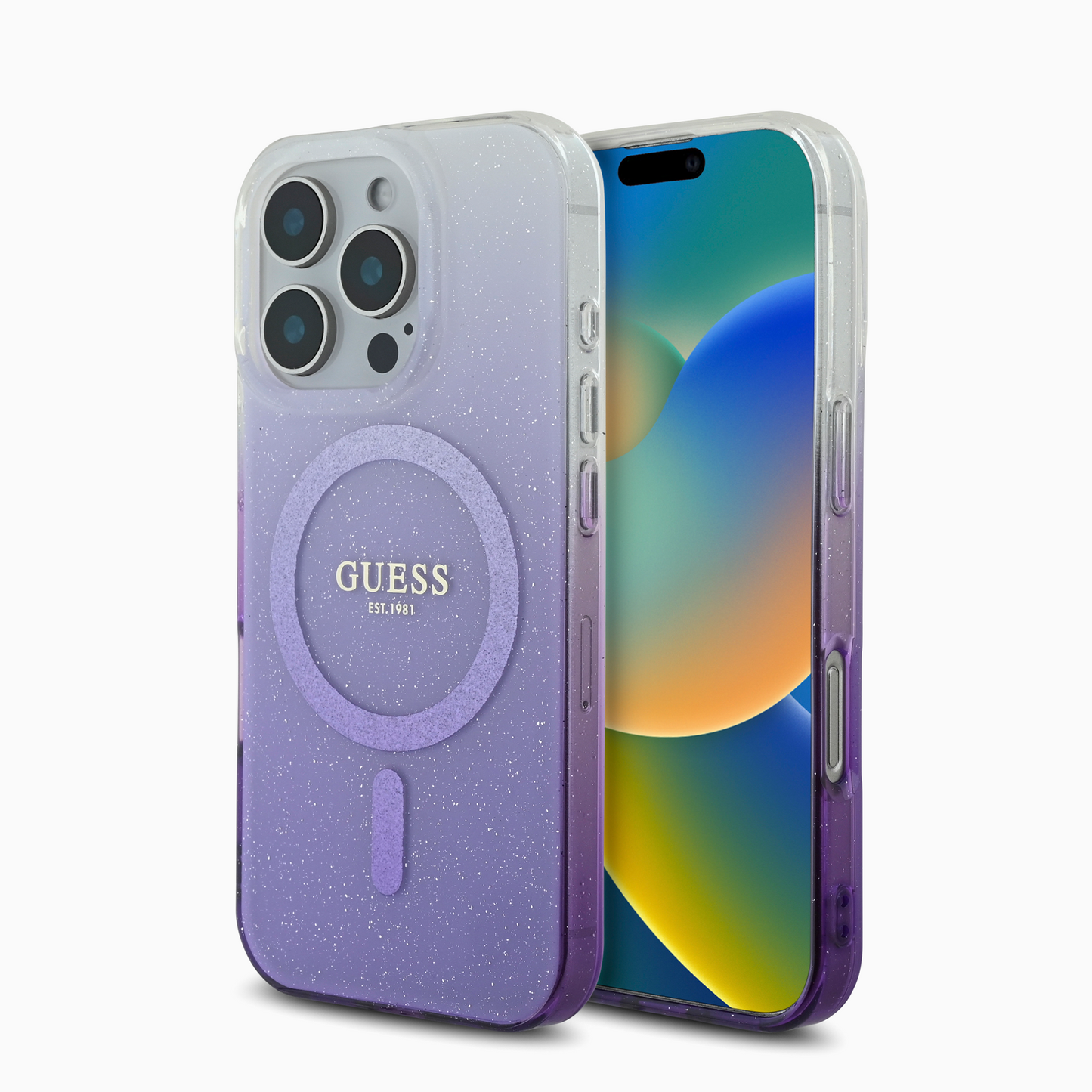 Guessスマホケース#カーラー_パープル