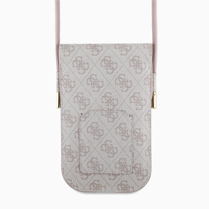 GUESS スマホポーチ PUレザー 軽量 ピンク