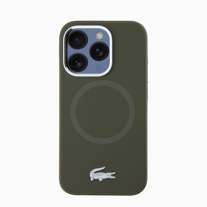 LACOSTE  液体シリコンケース シルバークロコロゴ