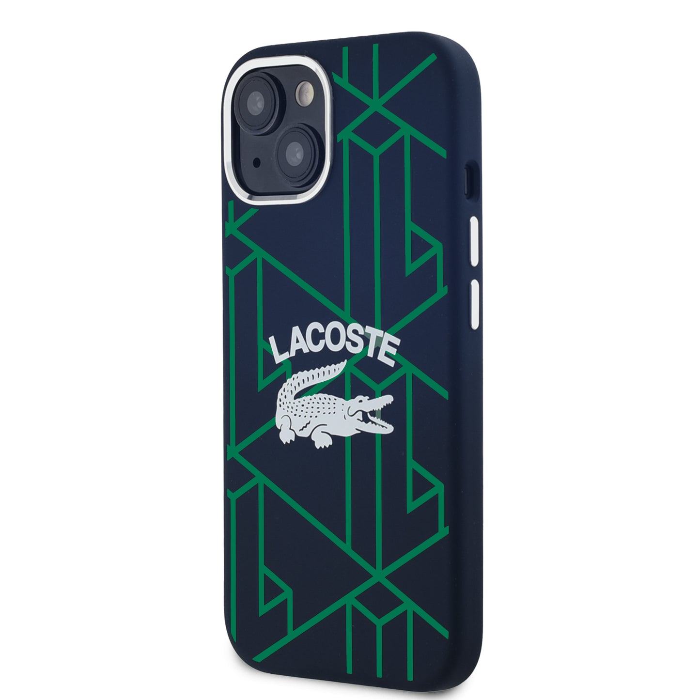 LACOSTE 液体シリコン シルバークロコロゴ-ブルー ケース