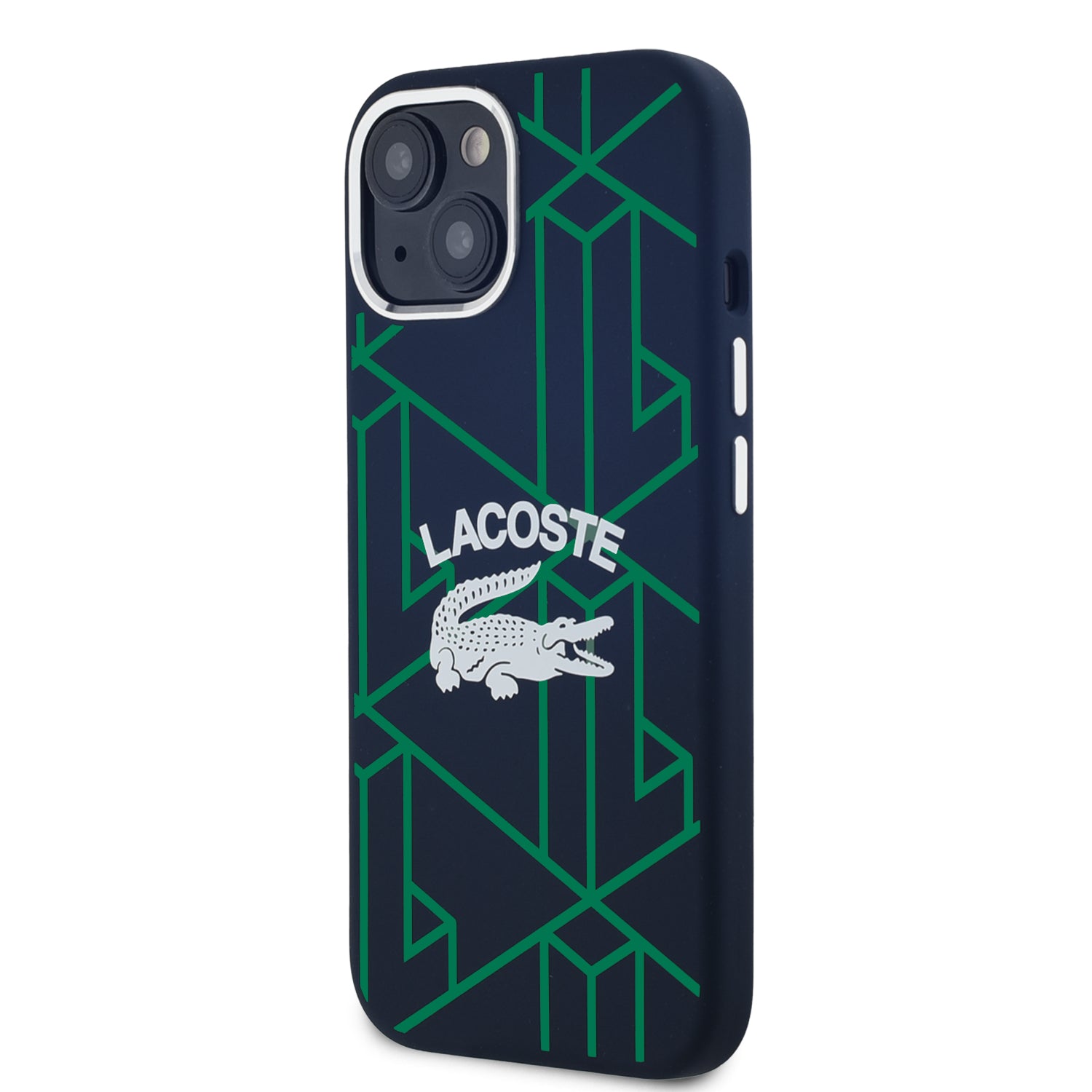 LACOSTE 液体シリコン シルバークロコロゴ-ブルー ケース