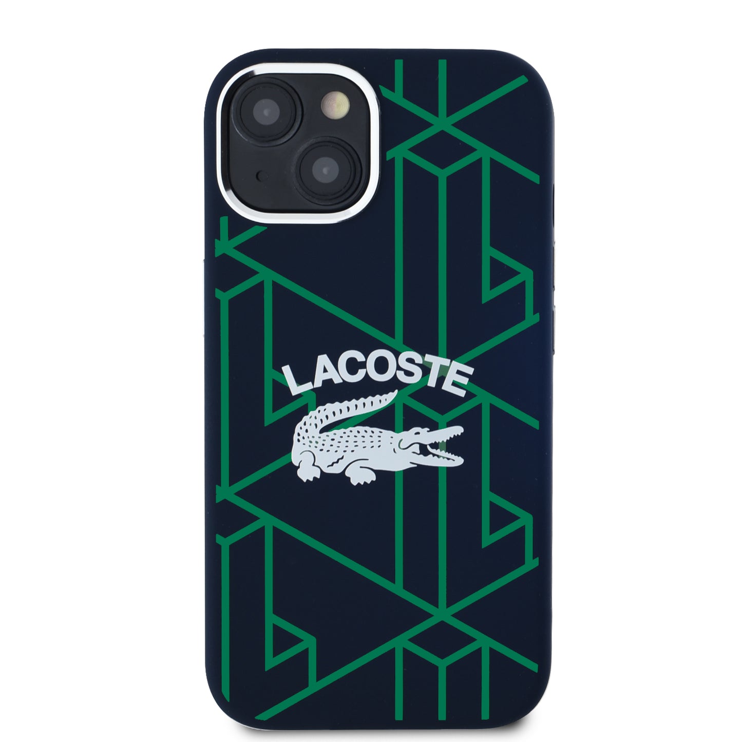 LACOSTE 液体シリコン シルバークロコロゴ-ブルー ケース