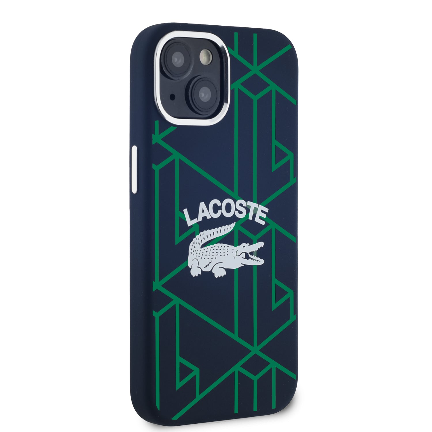 LACOSTE 液体シリコン シルバークロコロゴ-ブルー ケース