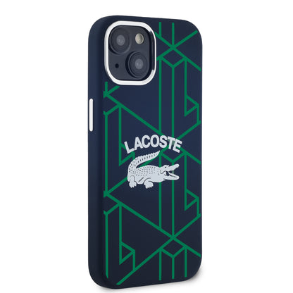 LACOSTE 液体シリコン シルバークロコロゴ-ブルー ケース
