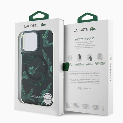 LACOSTE  ペイント柄ケース ブラック