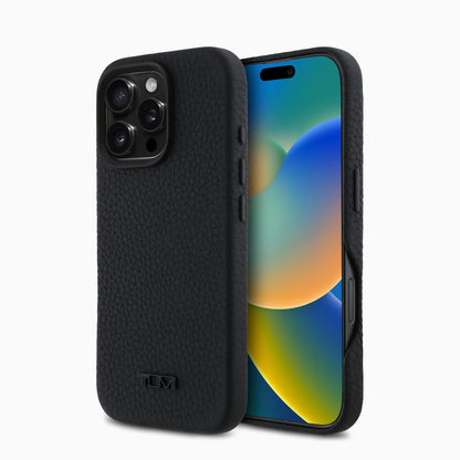 TUMI 本革ケース 高級粒目仕上げ ブラック