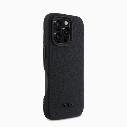 TUMI 本革ケース 高級粒目仕上げ ブラック