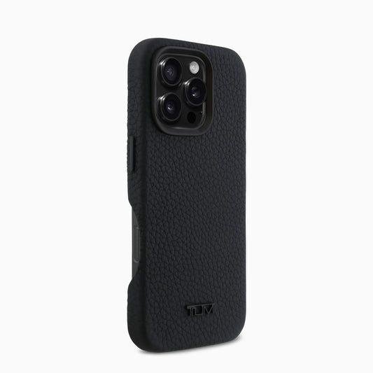 TUMI 本革ケース 高級粒目仕上げ ブラック