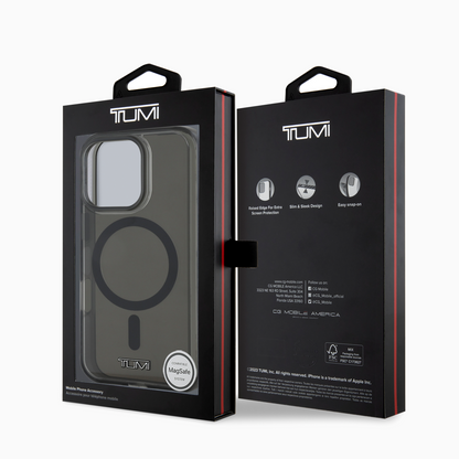 TUMI 透け感ブラックケース 耐衝撃 マット仕上げ