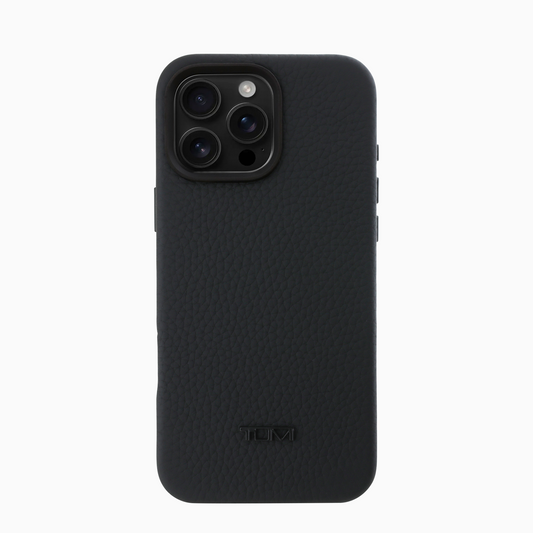 TUMI 本革ケース 高級粒目仕上げ ブラック